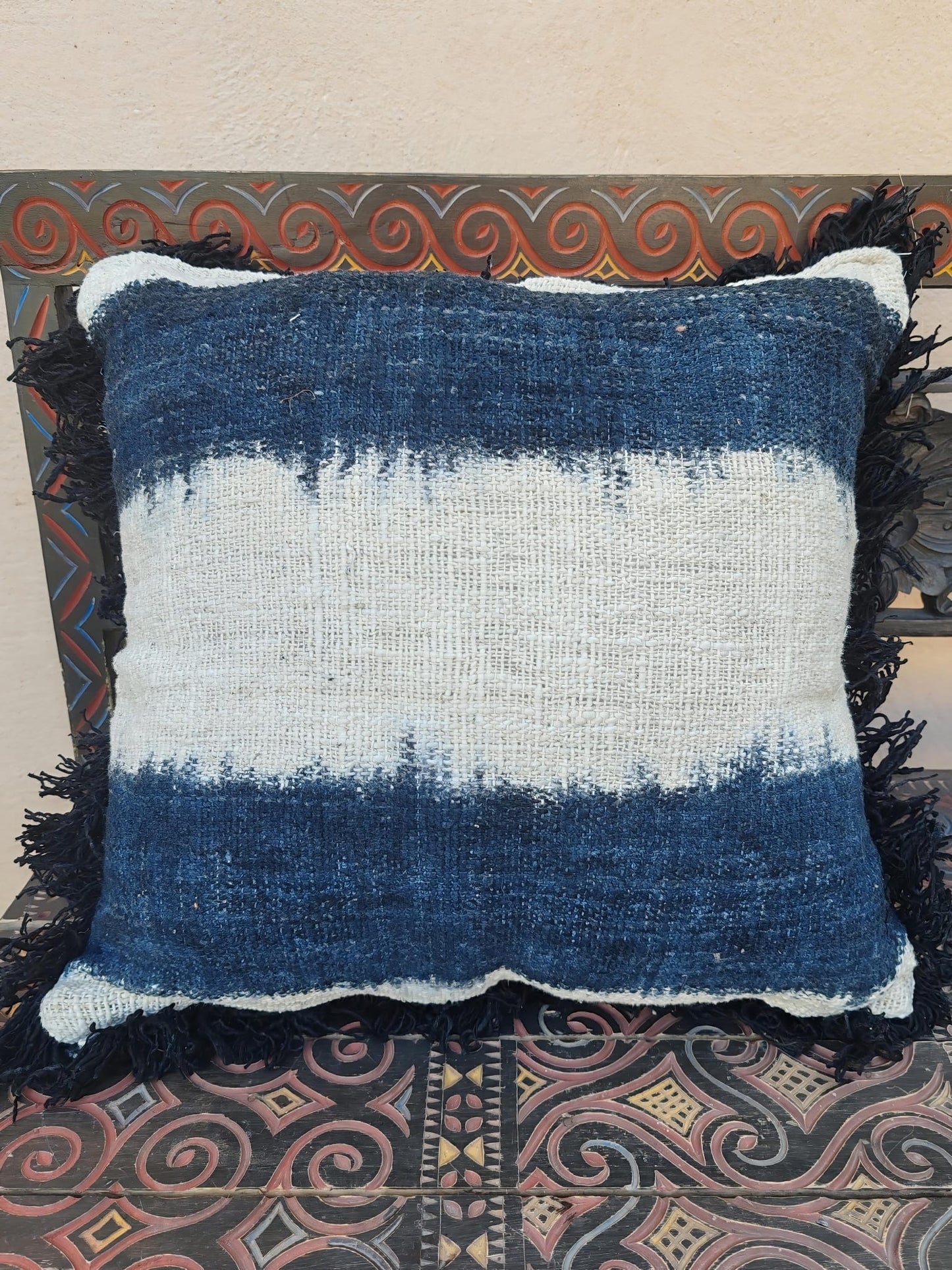 Coussin coton tie & dye