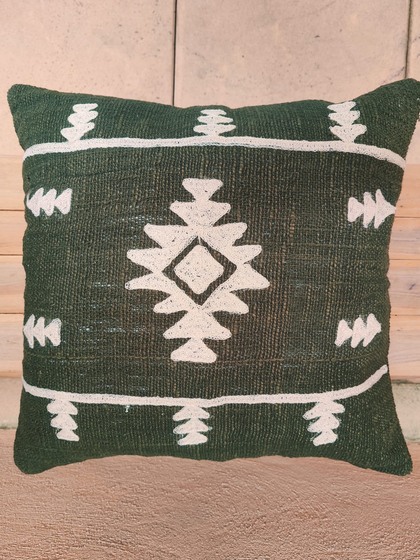 Coussin brode coton