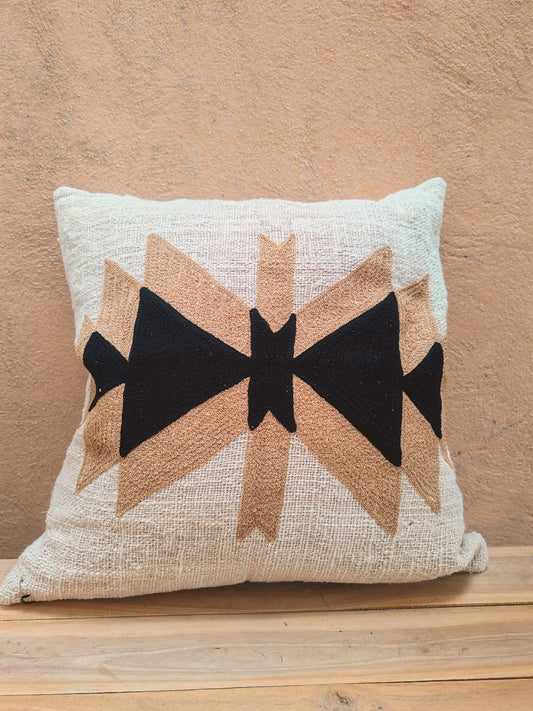 Coussin brodé en coton