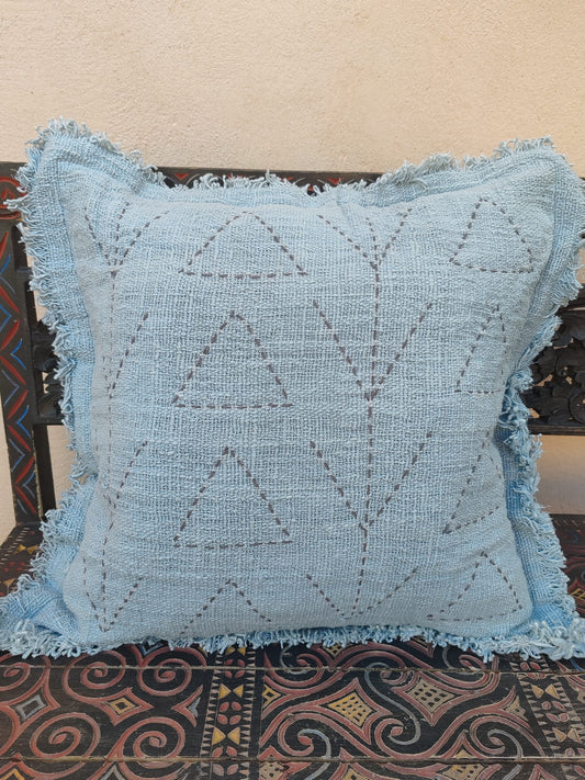 Coussin brodé coton